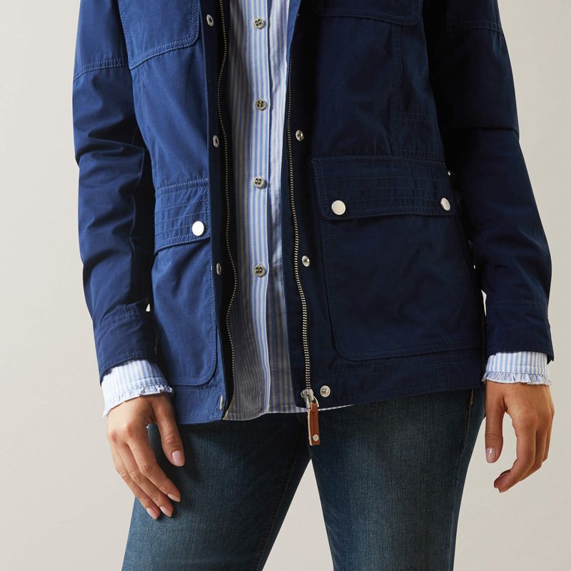 Ariat Calumet Field Jacket Bleu Marine Femme | NME-72530424