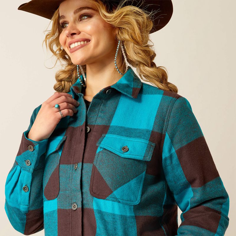 Ariat Buffalo Plaid Shirt Jacket Buffalo Print Femme | SMH-22829890