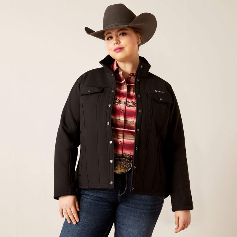 Ariat Berber Back Softshell Jacket Noir Femme | ZFK-28731208