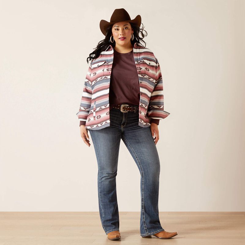 Ariat Buffalo Plaid Shirt Jacket Serape Femme | SAS-85500740