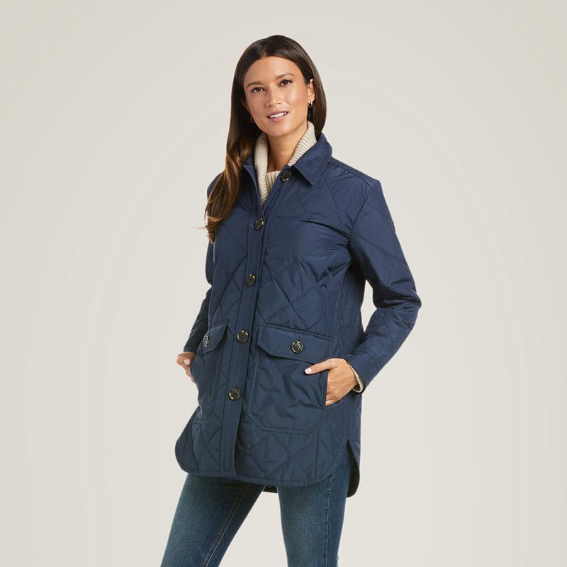 Ariat Belmont Shirt Jacket Bleu Marine Femme | NXR-93890978