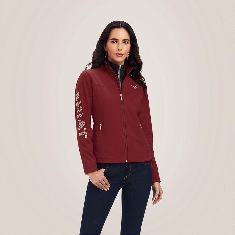 Ariat Aparejo Team Softshell Jacket Sun-Dried Tomato Femme | ORW-96499055