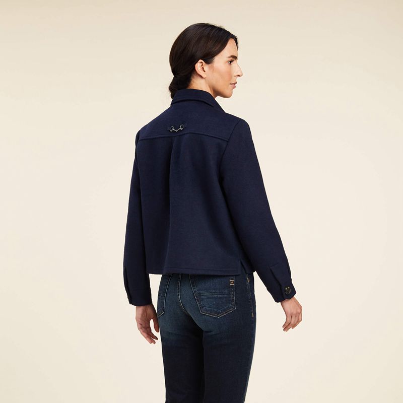 Ariat Ashford Shirt Jacket Bleu Marine Femme | YKP-13312858