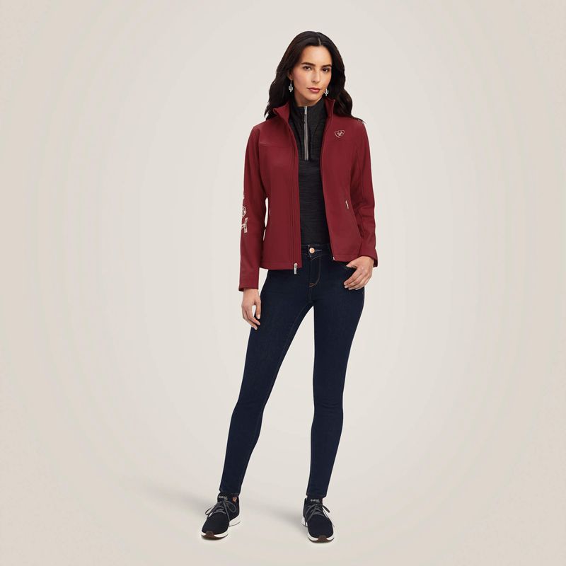 Ariat Aparejo Team Softshell Jacket Sun-Dried Tomato Femme | ORW-96499055