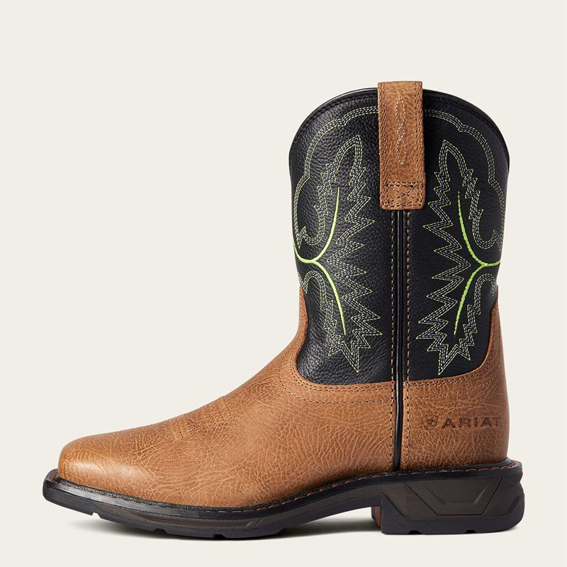 Ariat Bk Workhog Xt Wide Square Toe Boot Tumbled Bark Enfant | VPO-31626991