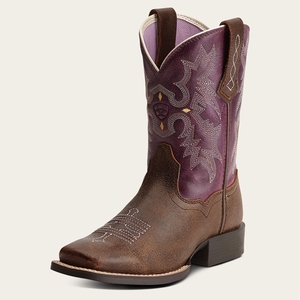 Ariat Bk Tombstone Western Boot Vintage Bomber/Plum Enfant | HAS-21044758