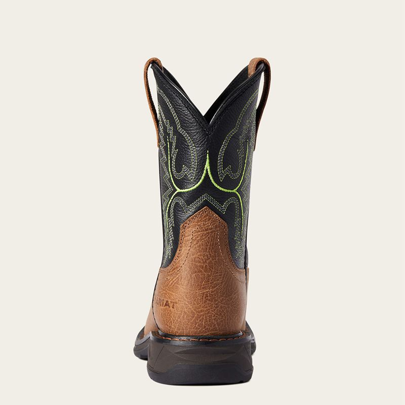 Ariat Bk Workhog Xt Wide Square Toe Boot Tumbled Bark Enfant | VPO-31626991