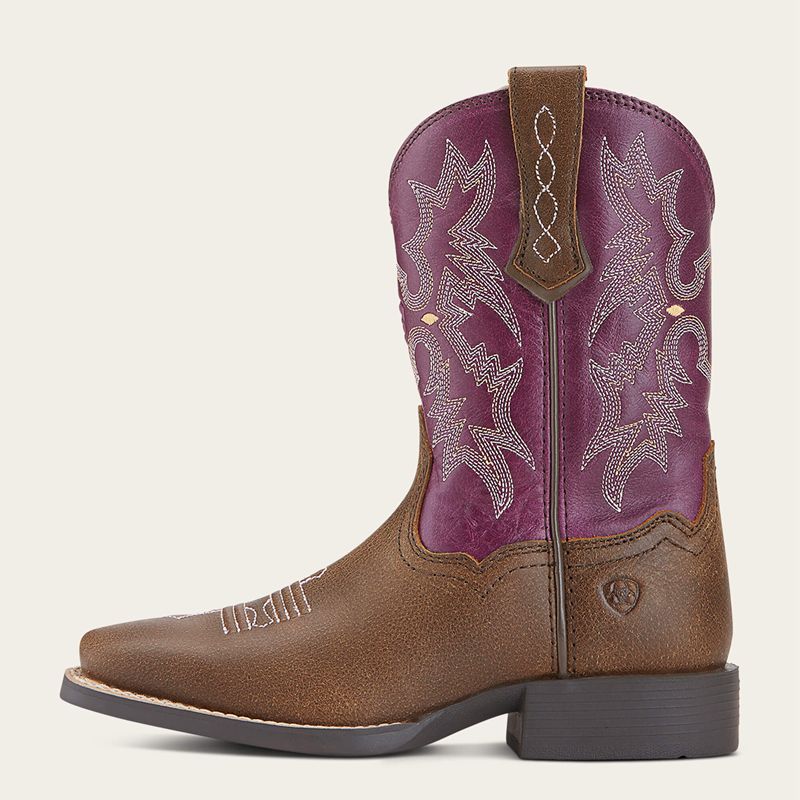 Ariat Bk Tombstone Western Boot Vintage Bomber/Plum Enfant | HAS-21044758