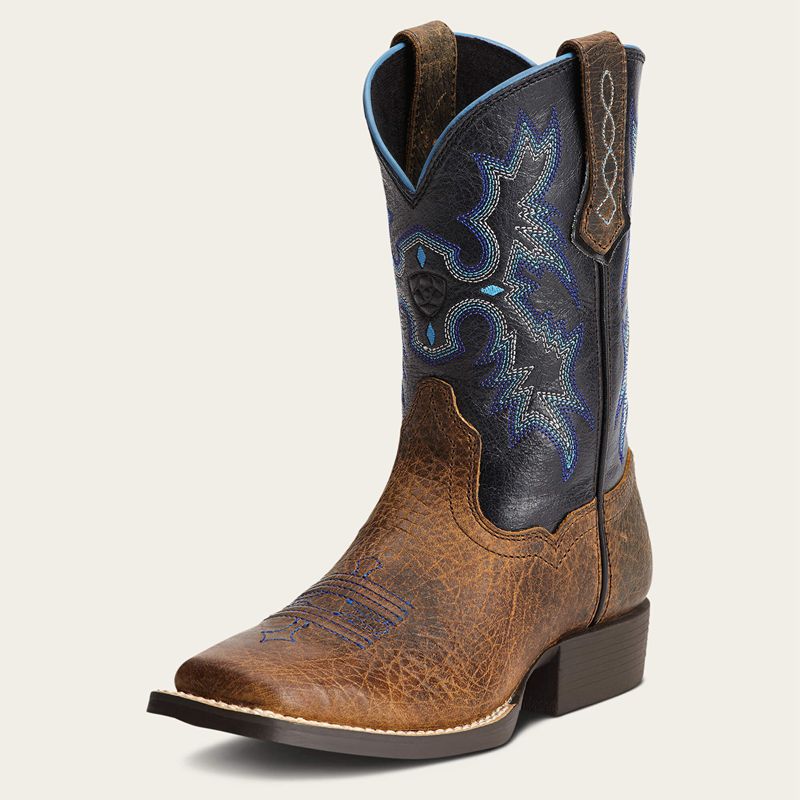 Ariat Bk Tombstone Western Boot Earth/Black Enfant | DBC-49301863