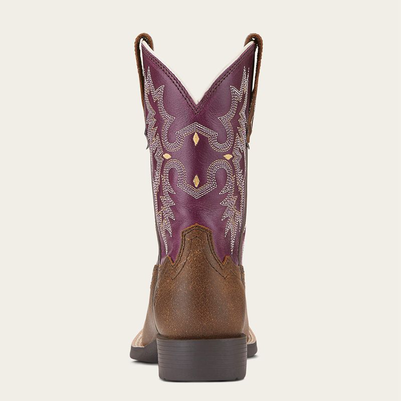 Ariat Bk Tombstone Western Boot Vintage Bomber/Plum Enfant | HAS-21044758