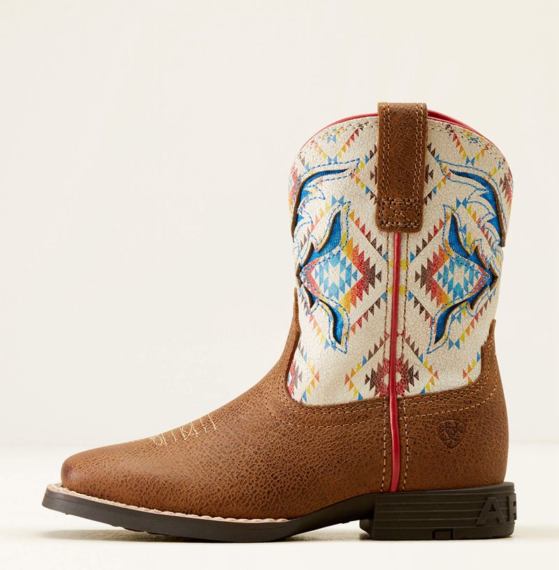 Ariat Bk San Angelo Venttek Western Boot Toasty Tan/Bright Saddle Blanket Enfant | LDJ-31768676