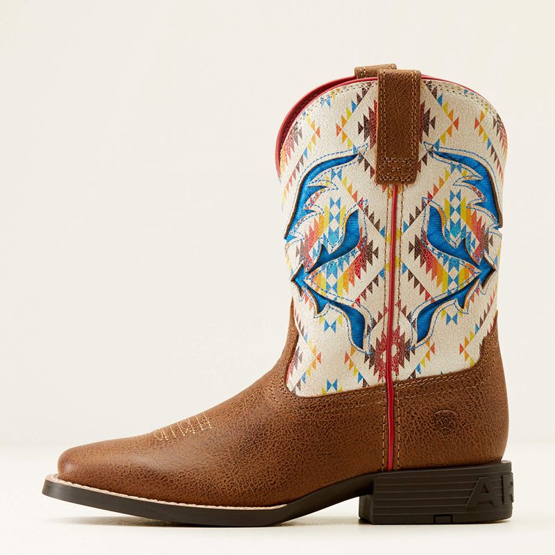 Ariat Bk San Angelo Venttek Western Boot Toasty Tan/Bright Saddle Blanket Enfant | PTZ-79596300