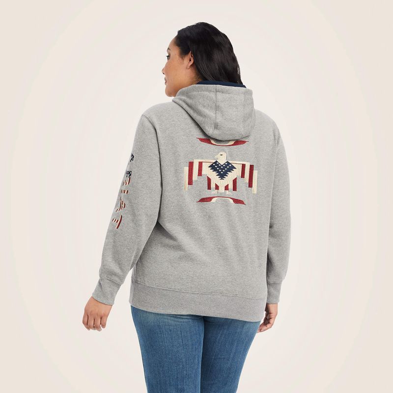 Ariat Thunderbird Chimayo Hoodie Grise Femme | EGE-78983452