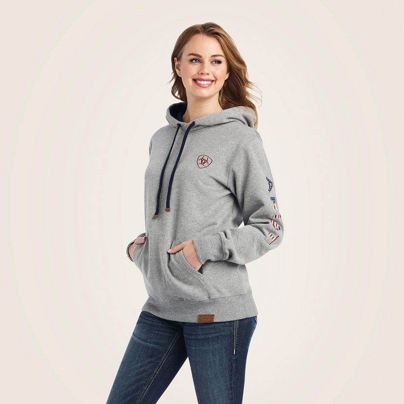 Ariat Thunderbird Chimayo Hoodie Grise Femme | EGE-78983452