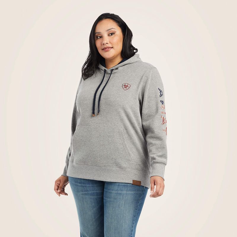 Ariat Thunderbird Chimayo Hoodie Grise Femme | EGE-78983452