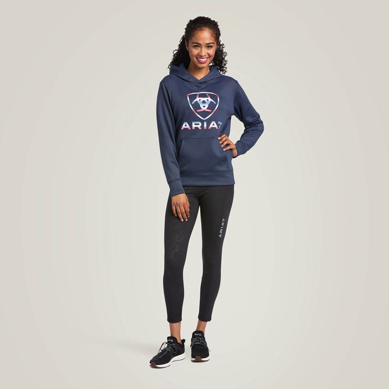 Ariat Tek Hoodie Bleu Femme | MHA-03766856