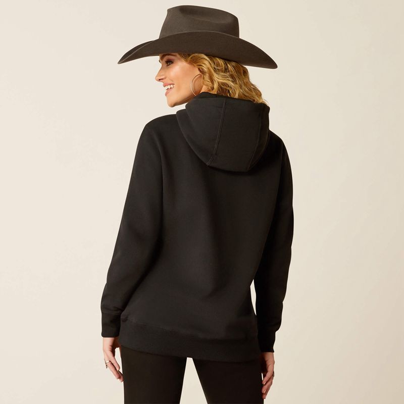 Ariat Steer Stitch Hoodie Noir Femme | WKT-54400499