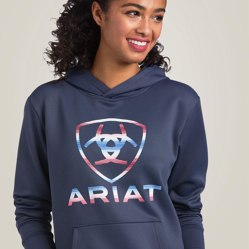 Ariat Tek Hoodie Bleu Femme | MHA-03766856