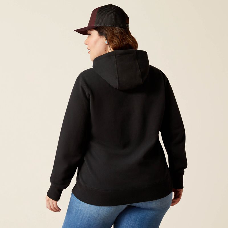 Ariat Steer Stitch Hoodie Noir Femme | WKT-54400499