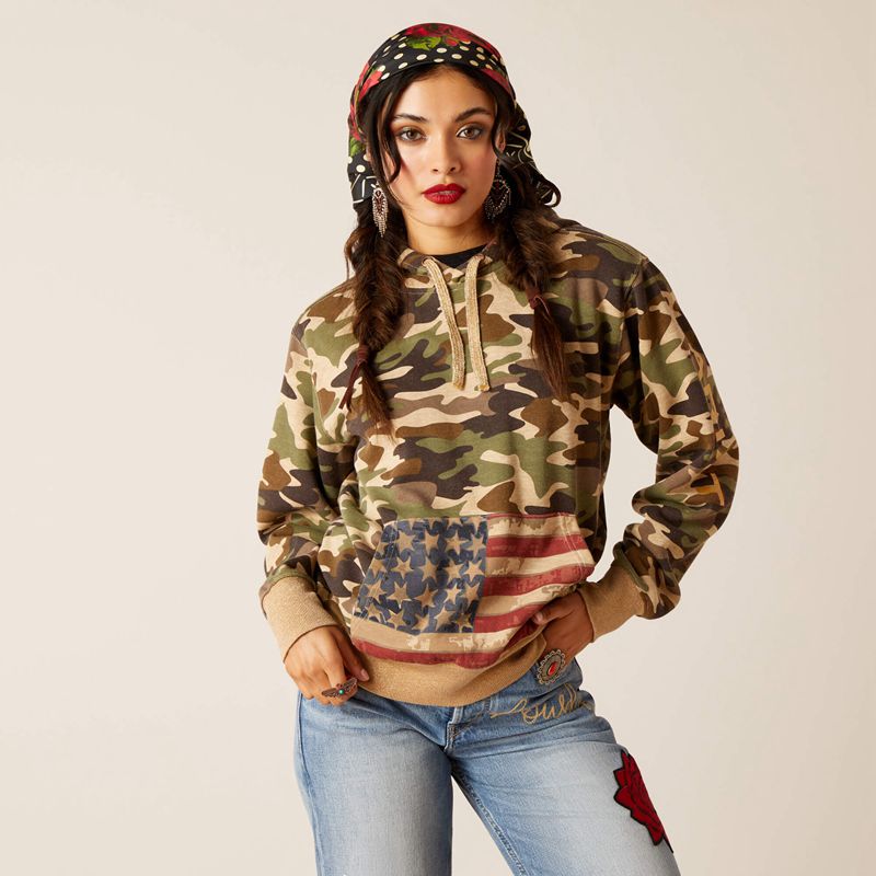 Ariat Rodeo Quincy Hoodie Wild West Usa Femme | CSK-18112053