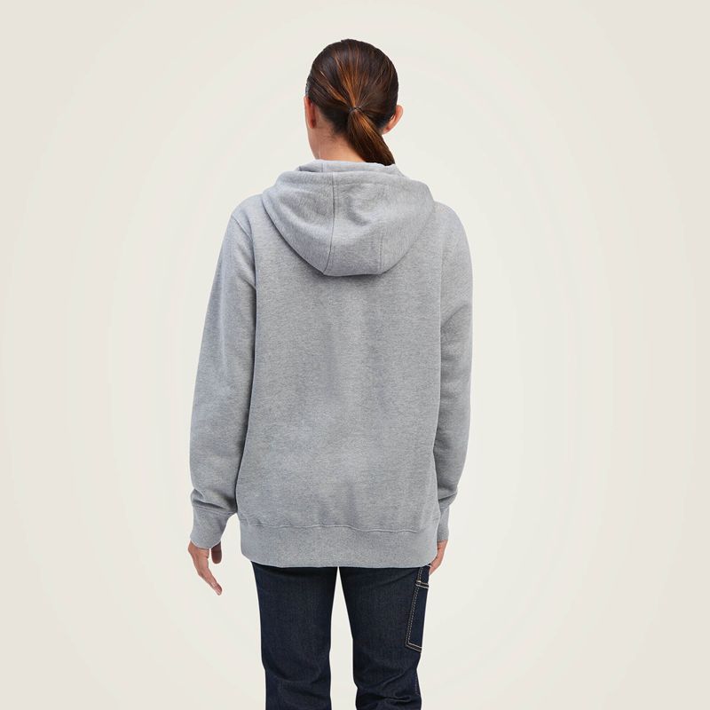 Ariat Rebar Skill Set 1/2 Zip Hoodie Grise Femme | WXY-11475143