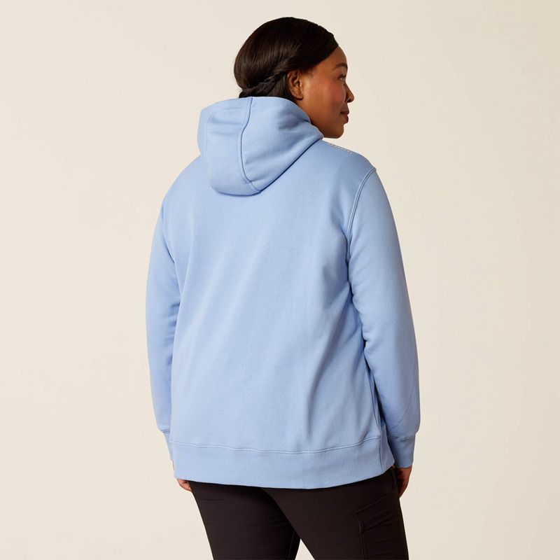 Ariat Rebar Skill Set 1/2 Zip Hoodie Bleu Femme | PVE-97648165