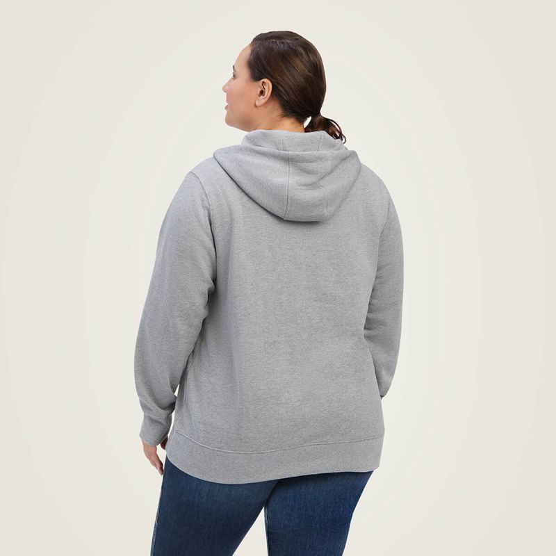 Ariat Rebar Skill Set 1/2 Zip Hoodie Grise Femme | WXY-11475143