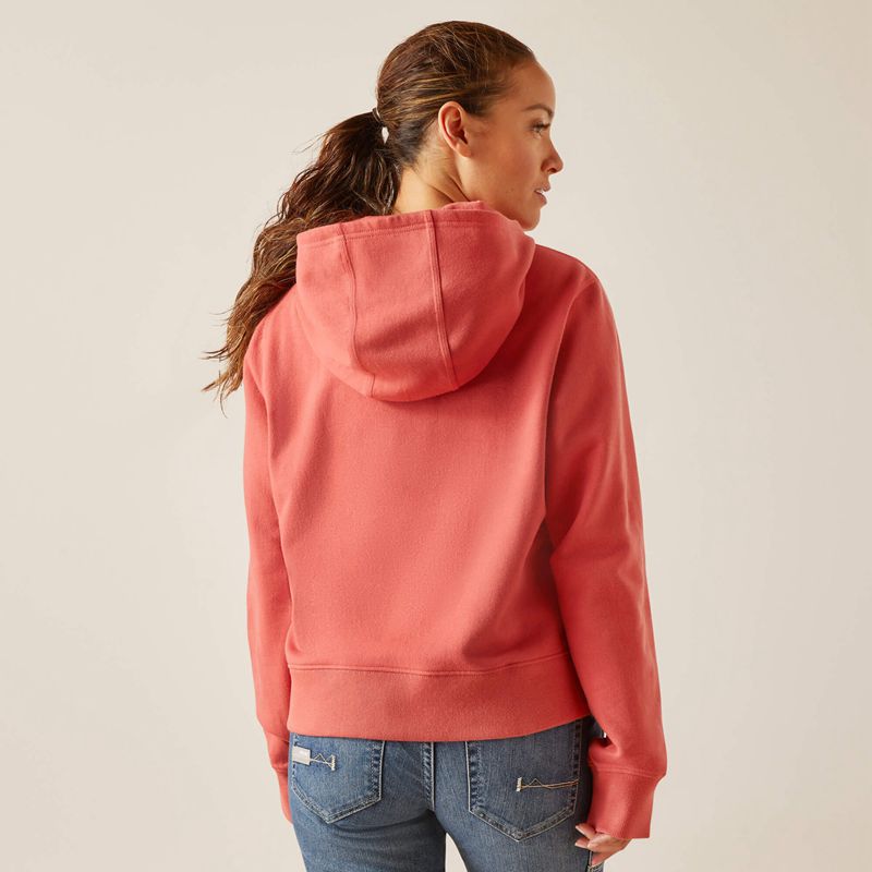 Ariat Rebar Lightweight Cropped Hoodie Rouge Femme | SKV-04242604