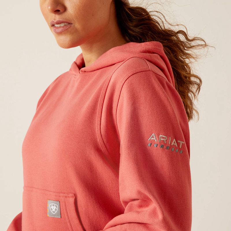 Ariat Rebar Lightweight Cropped Hoodie Rouge Femme | SKV-04242604