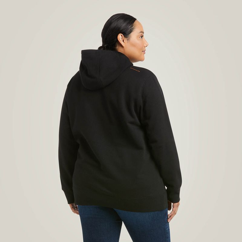 Ariat Rebar Graphic Hoodie Black/Purple Femme | YAT-57191410