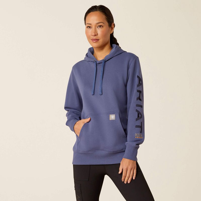 Ariat Rebar Graphic Hoodie Bleu Femme | DYW-62475228