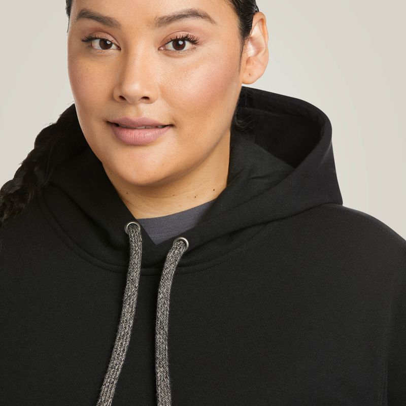 Ariat Rebar Graphic Hoodie Black/Purple Femme | YAT-57191410