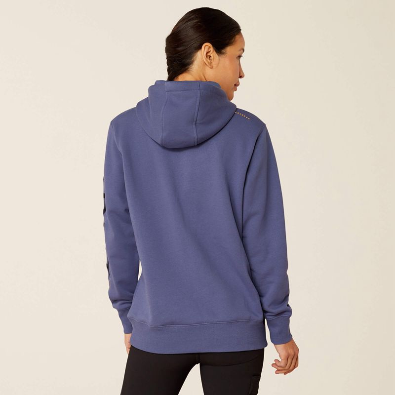 Ariat Rebar Graphic Hoodie Bleu Femme | DYW-62475228