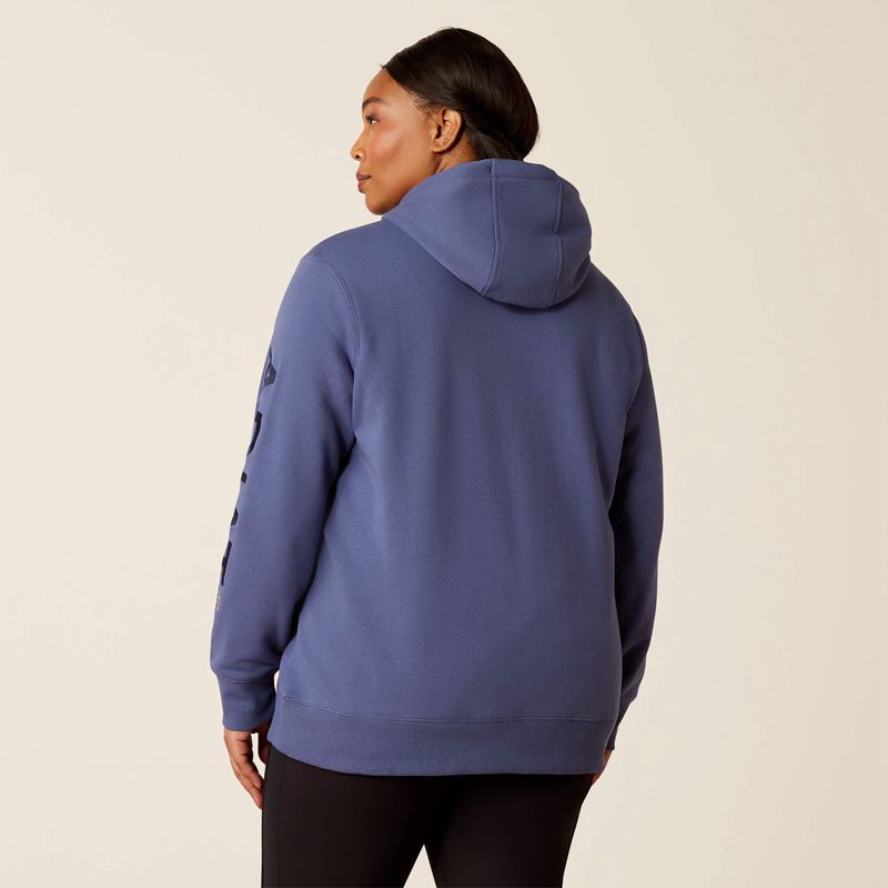 Ariat Rebar Graphic Hoodie Bleu Femme | DYW-62475228