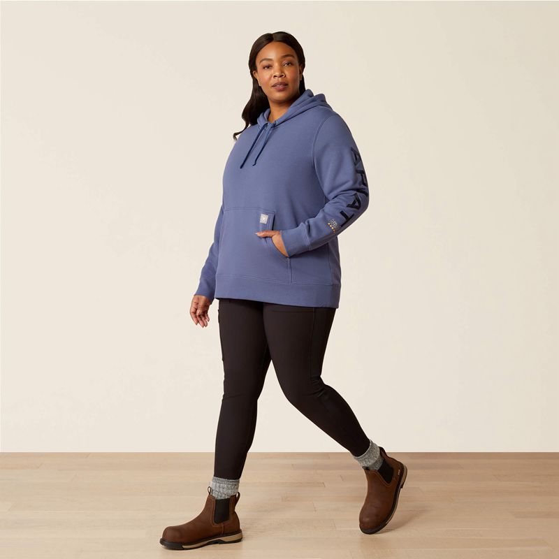 Ariat Rebar Graphic Hoodie Bleu Femme | DYW-62475228