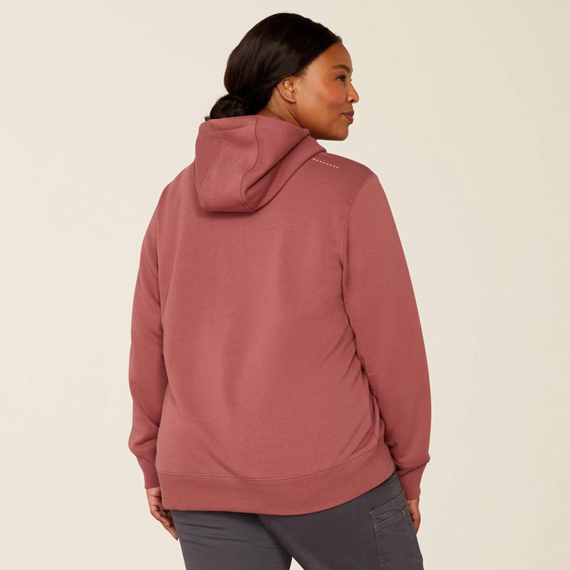 Ariat Rebar Graphic Hoodie Roan Rouge/Catawba Grape Femme | LSP-79660144