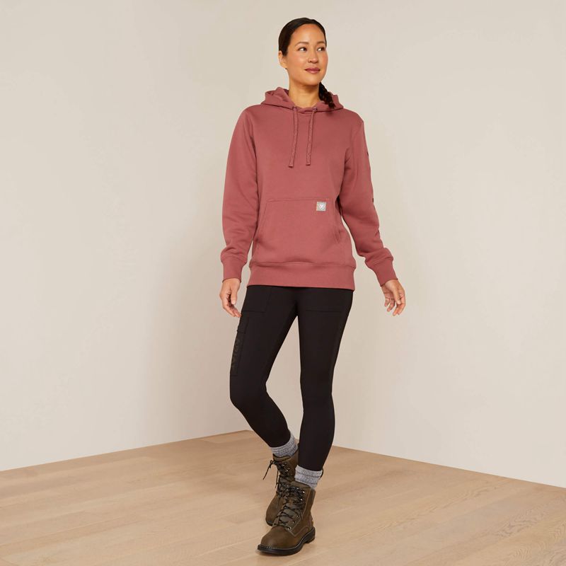 Ariat Rebar Graphic Hoodie Roan Rouge/Catawba Grape Femme | LSP-79660144