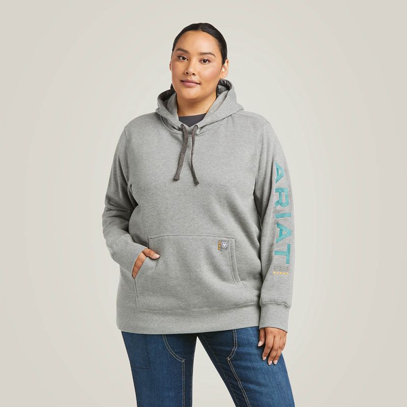 Ariat Rebar Graphic Hoodie Grise Femme | ZAN-21158349