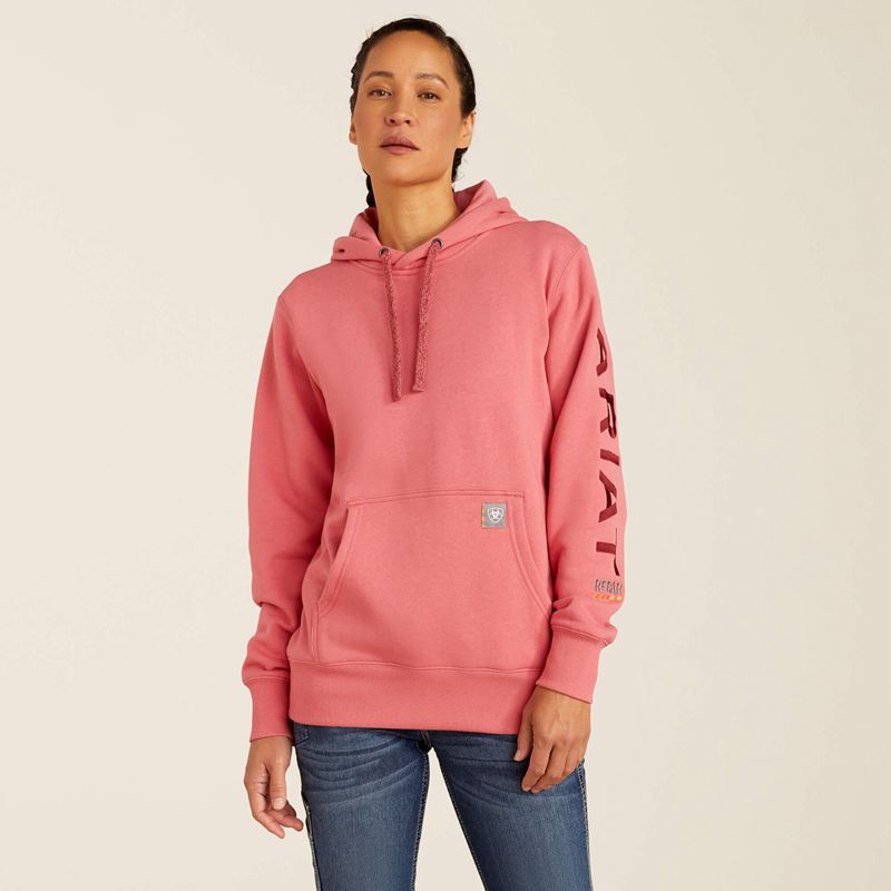 Ariat Rebar Graphic Hoodie Rouge Femme | DRU-82266672