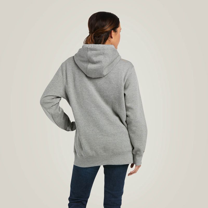 Ariat Rebar Graphic Hoodie Grise Femme | ZAN-21158349