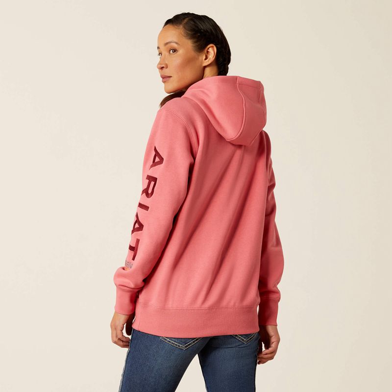 Ariat Rebar Graphic Hoodie Rouge Femme | DRU-82266672