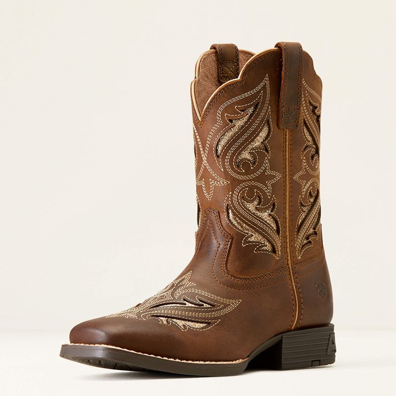 Ariat Bk Round Up Bliss Western Boot Marron Enfant | MUS-18833751