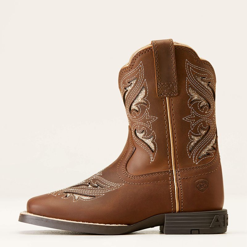 Ariat Bk Round Up Bliss Western Boot Marron Enfant | ZTV-44326122