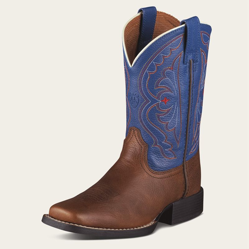 Ariat Bk Quickdraw Western Boot Marron Enfant | OFX-79159966