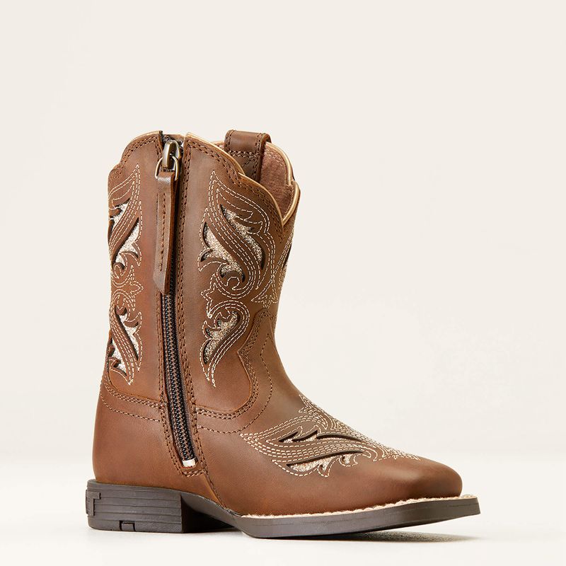 Ariat Bk Round Up Bliss Western Boot Marron Enfant | ZTV-44326122