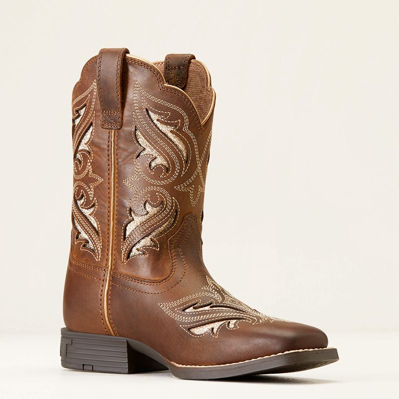 Ariat Bk Round Up Bliss Western Boot Marron Enfant | MUS-18833751