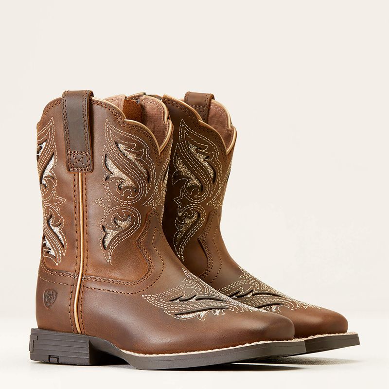 Ariat Bk Round Up Bliss Western Boot Marron Enfant | ZTV-44326122