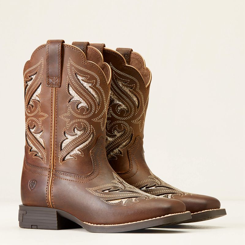 Ariat Bk Round Up Bliss Western Boot Marron Enfant | MUS-18833751