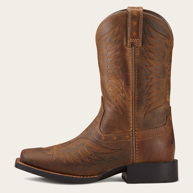 Ariat Bk Honor Western Boot Marron Enfant | EFN-60105656