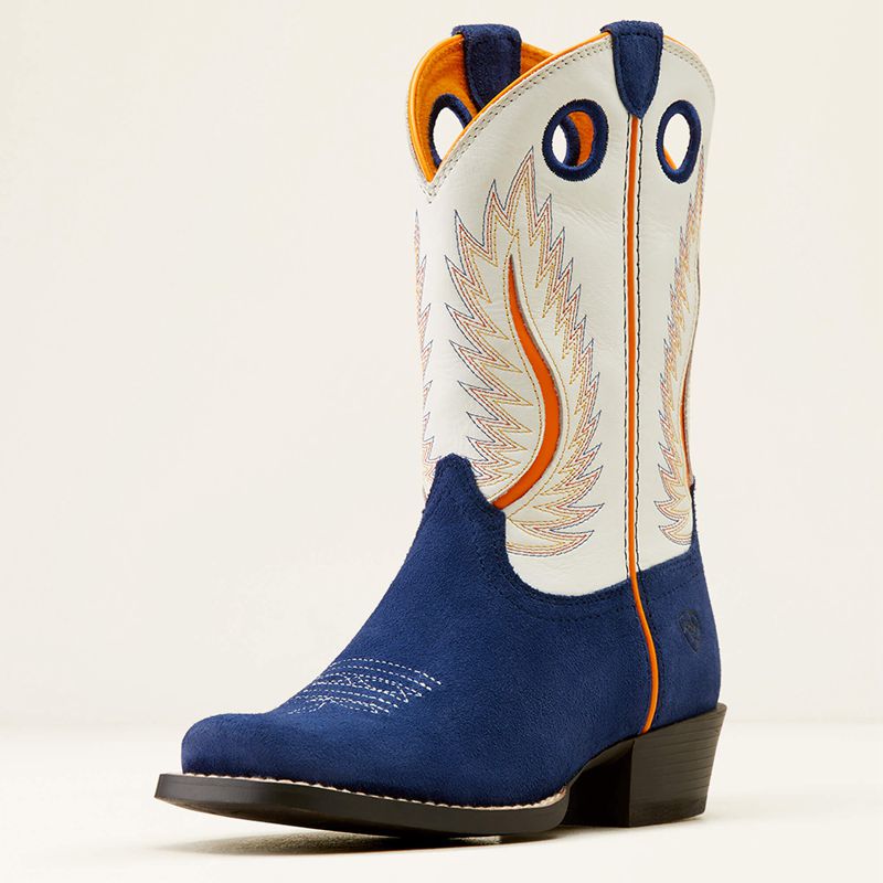 Ariat Bk Futurity Fort Worth Western Boot Bleu Enfant | ATO-21543573